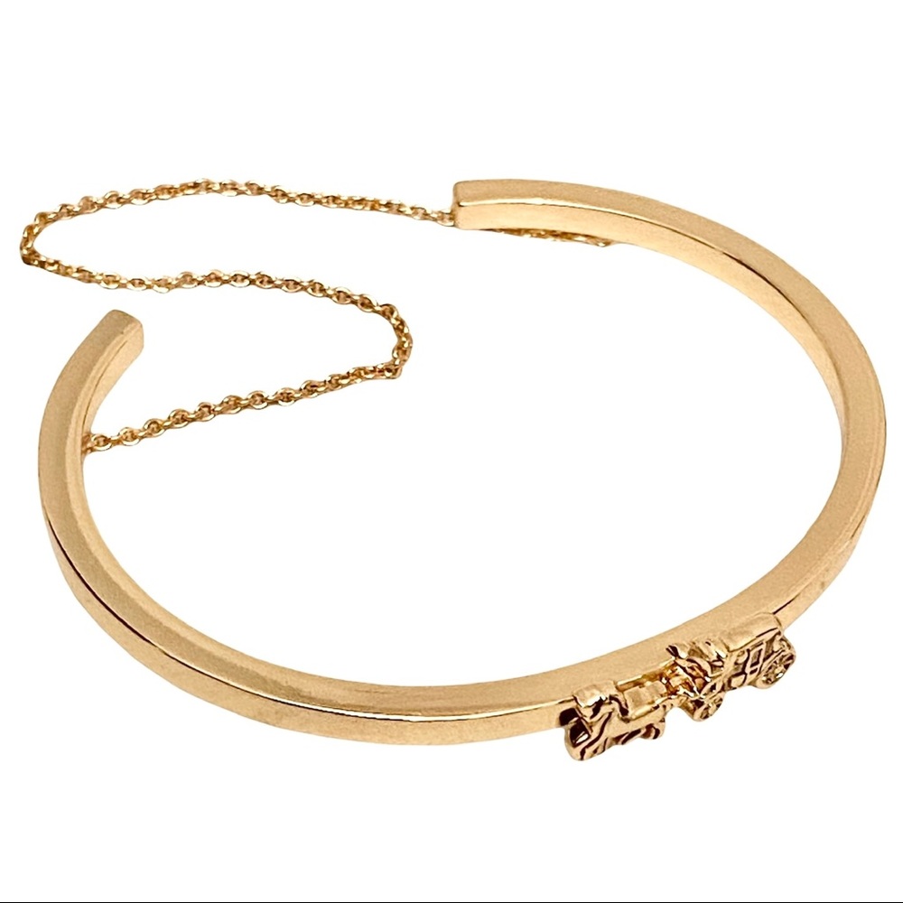 Coach Bracelet 2.25” Horse And Carriage Double Chain Cuff - Picture 2 of 11